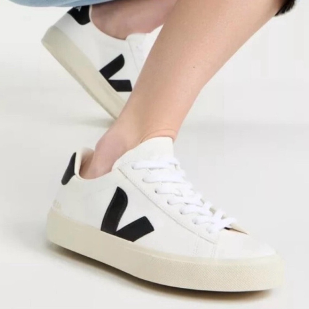 Veja Women's Campo Sneakers Extra White Black Size 5
